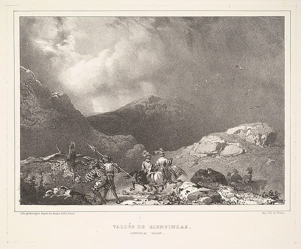 Vallée de Glenfinlas (Glenfinlas Valley), from "Vues Pittoresques de l'Écosse", by Richard Parkes Bonington