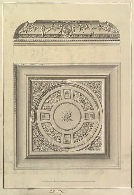 Hall Ceiling, Houghton Hall, Norfolk, by Isaac Ware
