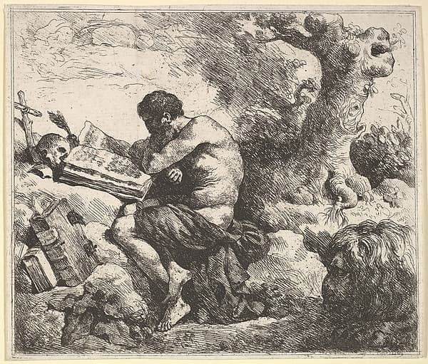 St. Jerome in a Landscape, by Jean Jacques Lagrenée