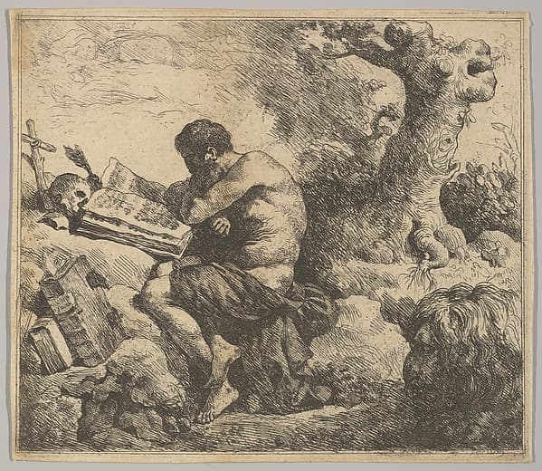 St. Jerome in a Landscape, by Jean Jacques Lagrenée