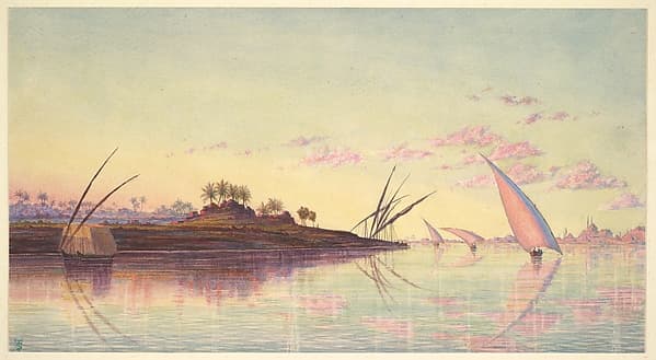 View on the Nile near Cairo, by Thomas Seddon