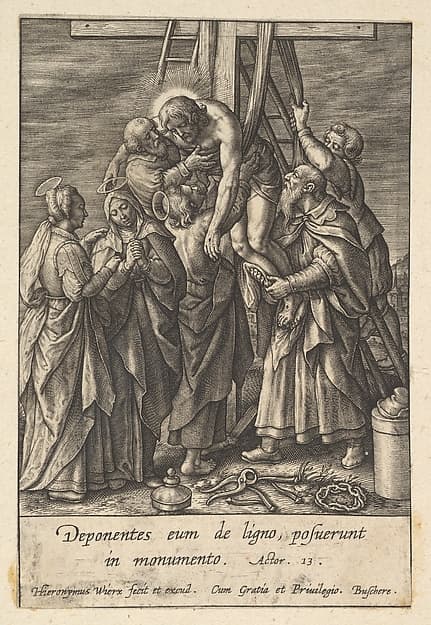 Descent from the Cross, by Hieronymus (Jerome) Wierix