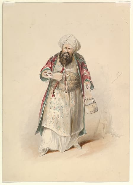 Costume Study for Osmin in the "Abduction from the Seraglio" by W.A. Mozart, by Johann Georg Christoph Fries