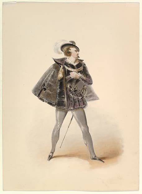 Costume Study for Belmonte in the "Abduction from the Seraglio" by W.A. Mozart, by Johann Georg Christoph Fries