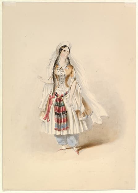 Costume Study for Blonde in the "Abduction from the Seraglio" by W.A. Mozart, by Johann Georg Christoph Fries