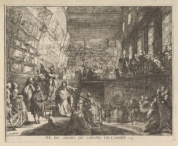 View of the Salon in the Year 1753, by Gabriel de Saint-Aubin