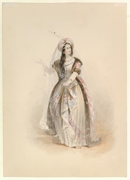 Costume Study for Konstanze in the "Abduction from the Seraglio" by W.A. Mozart, by Johann Georg Christoph Fries
