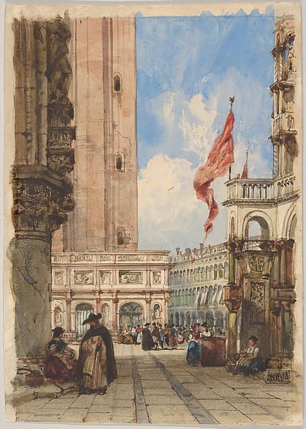 St. Mark's Square, Venice, with Loggetta, by William Wyld