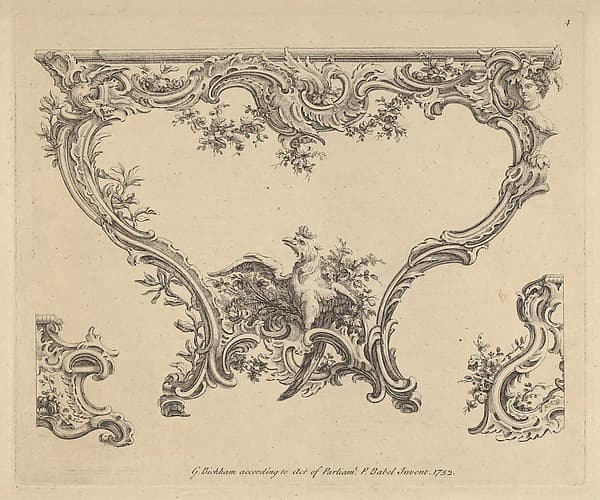 Design for a Console Table, by Pierre Edmé Babel