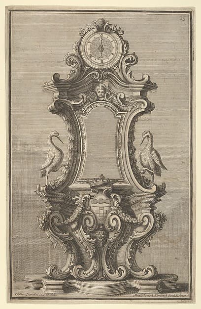 Design for a Clock, from 'Disegni Diversi', by Giovanni Giardini