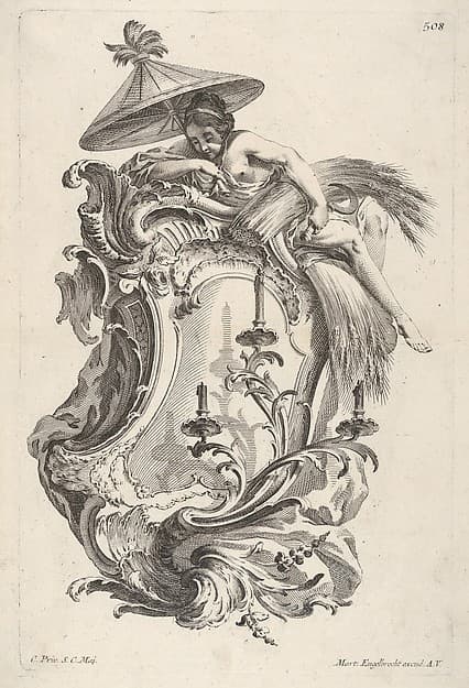 Sconce Representing Summer, from "Wand-Leuchter die 4 Jahrseiten vorstellend", by Martin Engelbrecht