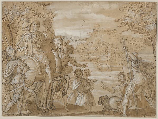 A Hunting Party, by Jan van der Straet, called Stradanus