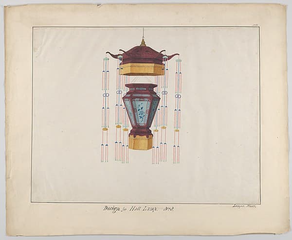 Design for a Hall Lamp, by Lamqua