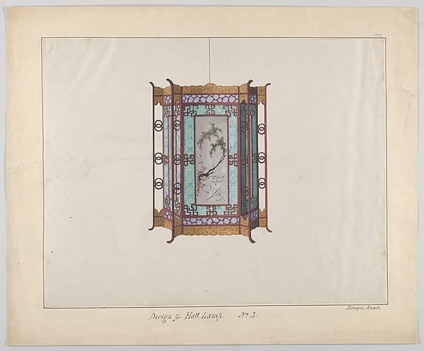 Design for a Hall Lamp, by Lamqua