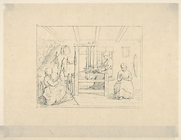 Making Clothes for the Boys in the Army (from Confederate War Etchings), by Adalbert John Volck