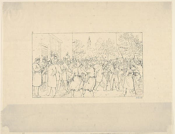 Election in Baltimore, November, 1862 (from Confederate War Etchings), by Adalbert John Volck