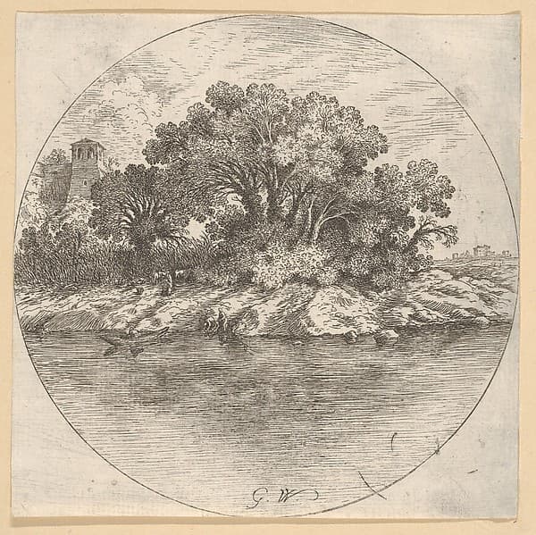 Landscape with Trees by the Water, by Goffredo Wals