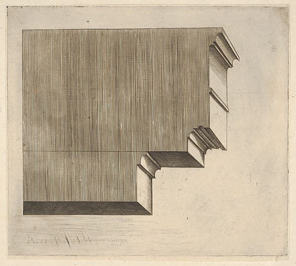 Doric Entablature, by Monogrammist G.A. with the Caltrop