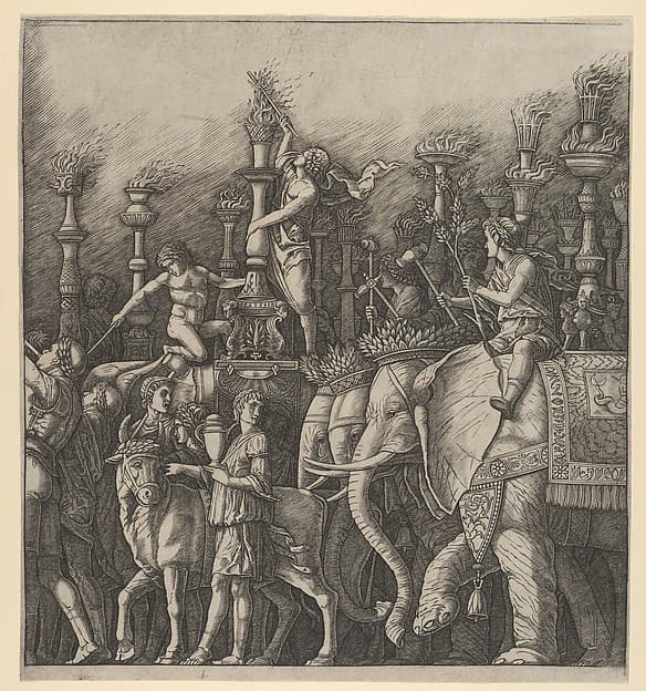 The Triumph of Caesar: the Elephants, by Giulio Campagnola