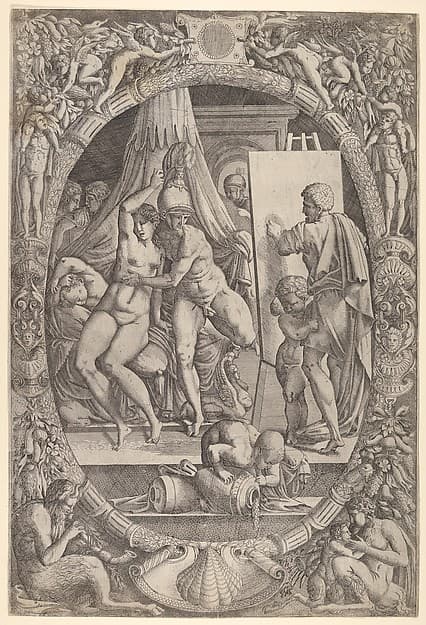 Apelles Painting Alexander and Campaspe, by Master IQV