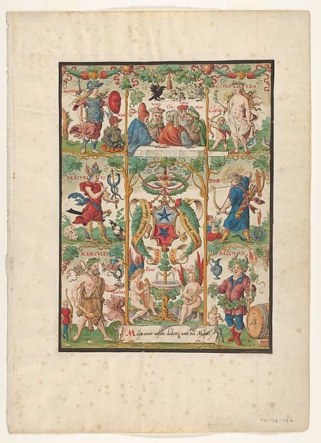 Classical Allegory with the arms of the Ochsenfelder, by Virgil Solis