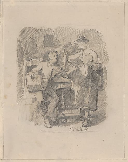 The Critic; verso: Study for The Critic, by Wilhelm Maria Hubertus Leibl