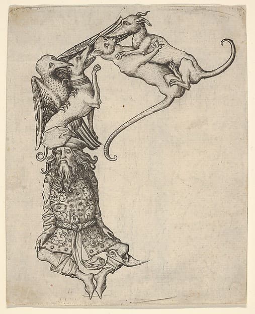The Letter E, from The Alphabet, by Master ES