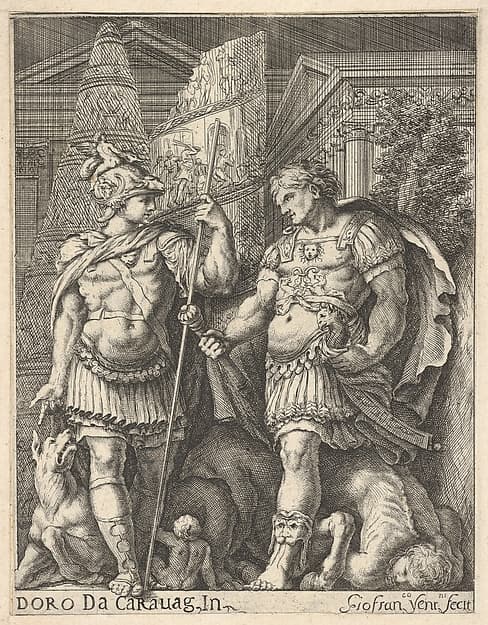 Two Roman Soldiers, by Giovanni Francesco Venturini
