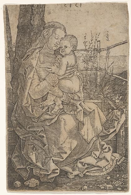 Virgin and Child Seated by a Tree (copy), by Albrecht Dürer