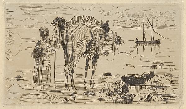 Fishermen (Pêcheurs de Valech), by Félix-Hilaire Buhot