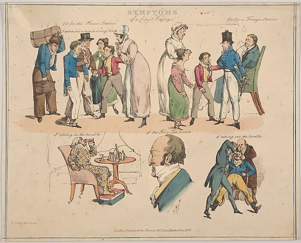 Symptoms of a First Voyage, by Henry Thomas Alken