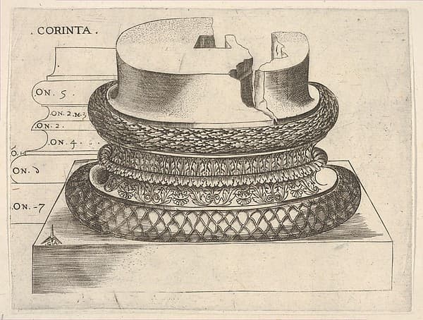Corinthian Base, by Monogrammist G.A. with the Caltrop