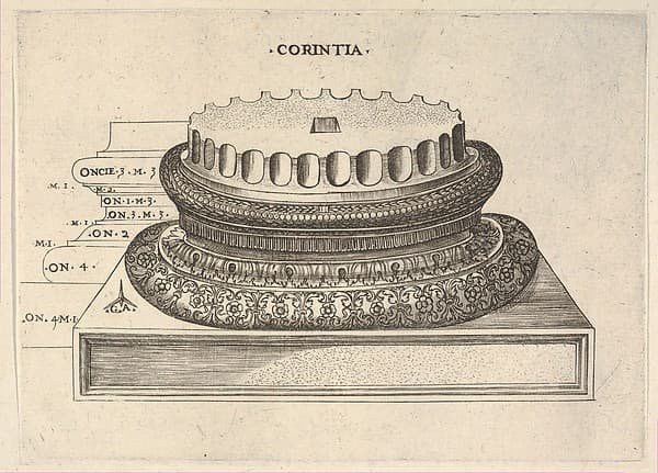 Corinthian Base, by Monogrammist G.A. with the Caltrop