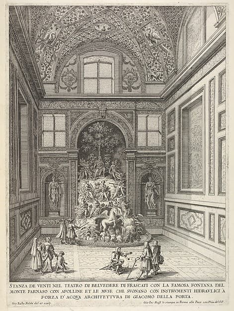 Stanza di Venti nel Teatro di Belvedere di Frascati, by Giovanni Battista Falda