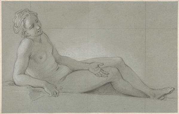 Study of a Reclining Female Nude, by Charles Antoine Coypel