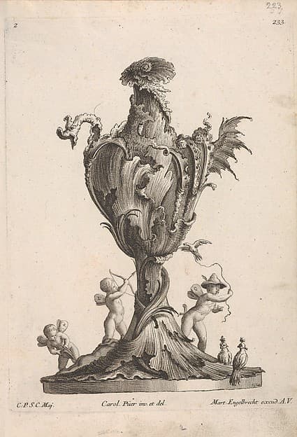 Plate 2, from "Neu inventierte Vasi auf die neueste manier", by Johann Gottlieb Thelot