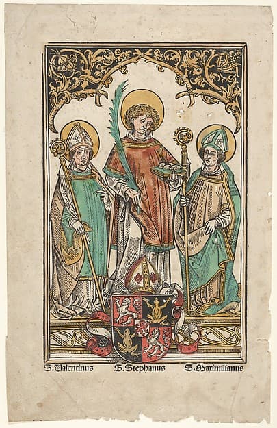 Saints Valentine, Stephen, and Maximilian, the Patron Saints of Passau, by Hans Burgkmair