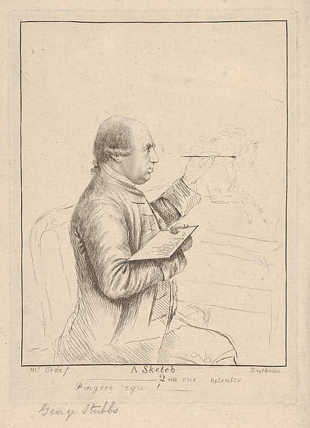 A Sketch (Portrait of George Stubbs), by James Bretherton