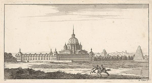 View of a Town, plate X from "Livre de paysages dédié à Monsieur de Beringhen", by Sébastien Leclerc I