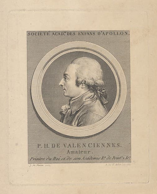 Portrait of Pierre-Henri de Valenciennes, by Augustin de Saint-Aubin