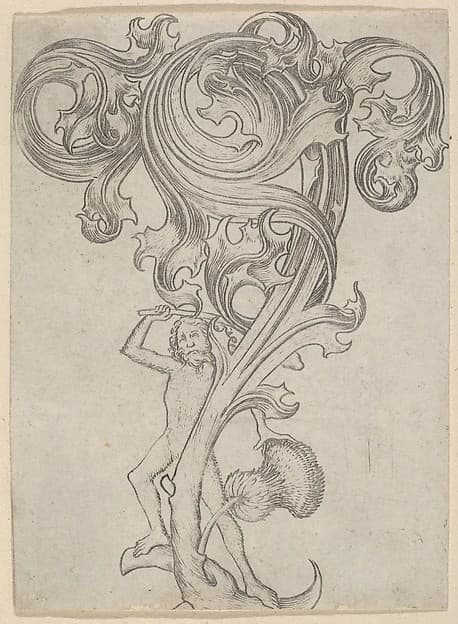 Ornament with a Wild Man, by Master ES