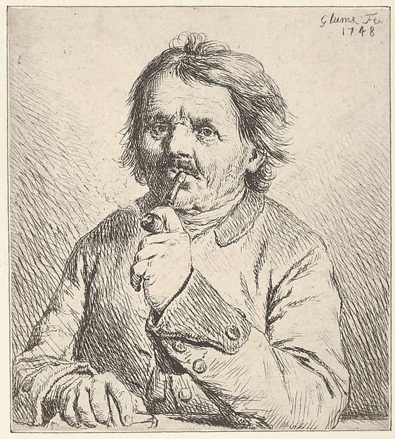 The Smoking Peasant, by Johann Gottlieb Glume