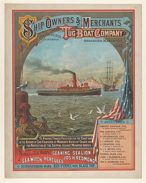 Ship Owners and Merchant Tug Boat Company, by Emmanuel Wyttenbach