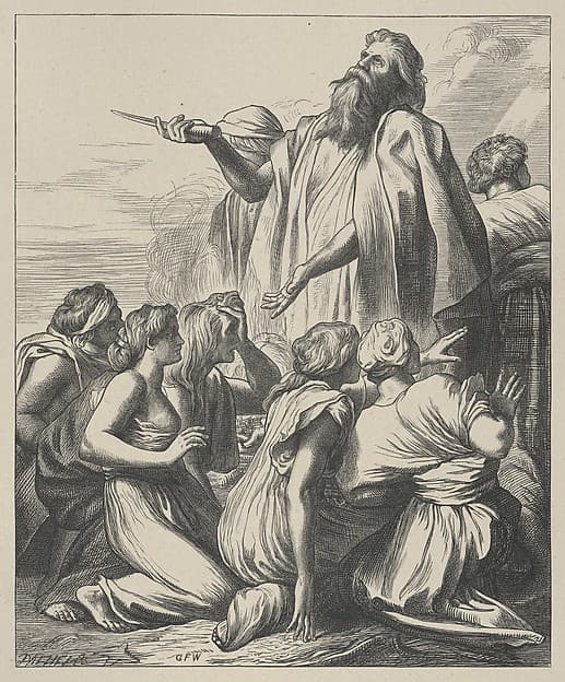 Noah's Sacrifice, from "Dalziels' Bible Gallery", by George Frederic Watts