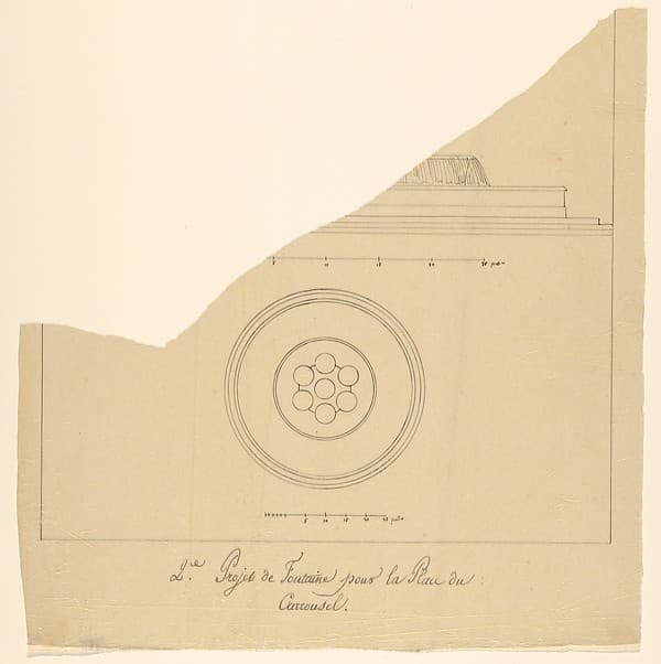 Project for a Fountain for La Place du Carrousel, by Pierre François Léonard Fontaine