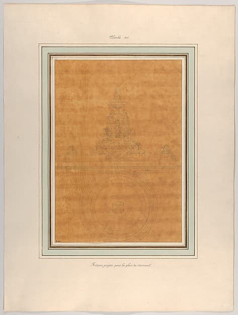 Project for a Fountain for La Place du Carrousel, by Pierre François Léonard Fontaine