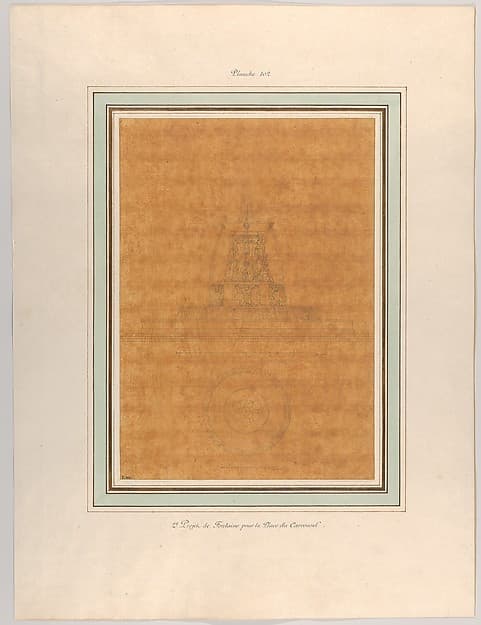 Project for a Fountain for La Place du Carrousel, by Pierre François Léonard Fontaine