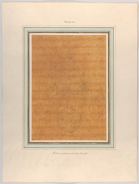 Project for a Fountain for La Place Louis XV, by Pierre François Léonard Fontaine