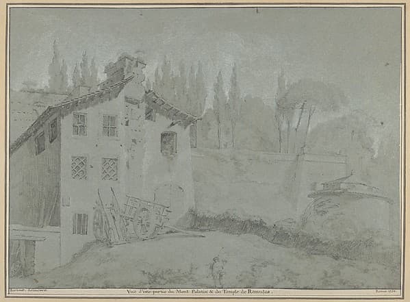 View of the Palatine Hill and the Temple of Romulus, by Jean Barbault