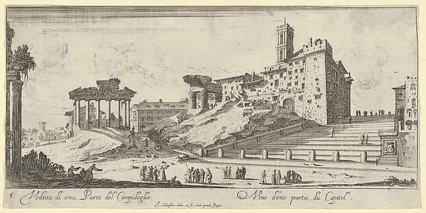 View of the Capitoline Hill in Rome from the East, by Israel Silvestre